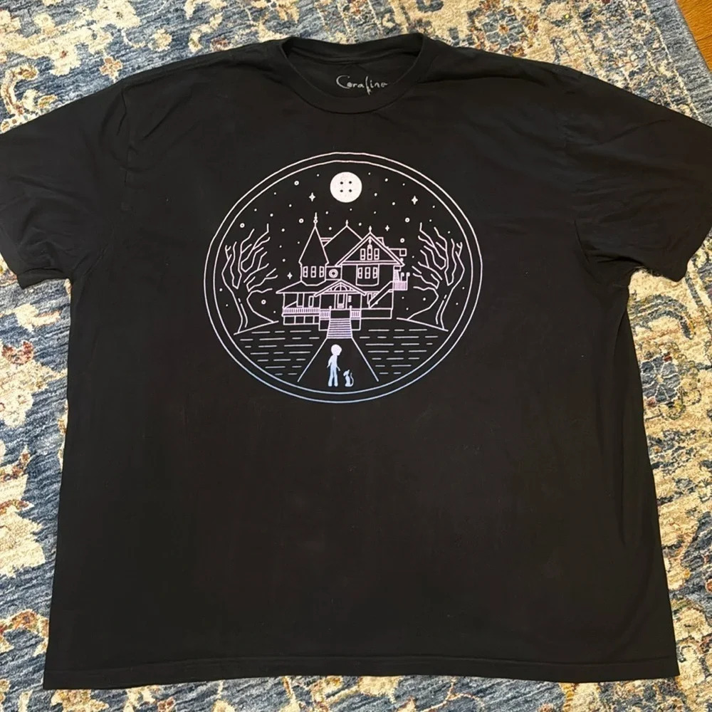 Hot Topic Coraline Pink Palace Short Sleeve Round Neck Adult T-Shirt XL